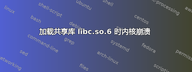 加载共享库 libc.so.6 时内核崩溃