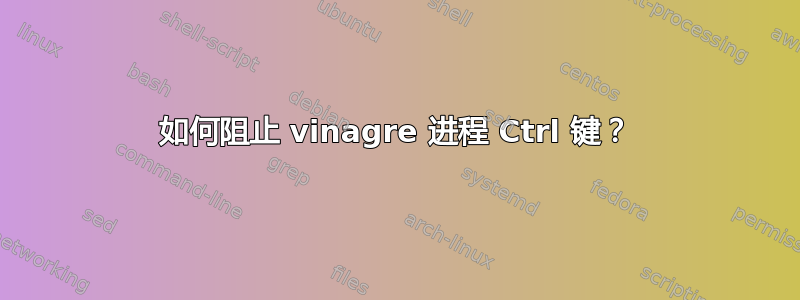 如何阻止 vinagre 进程 Ctrl 键？