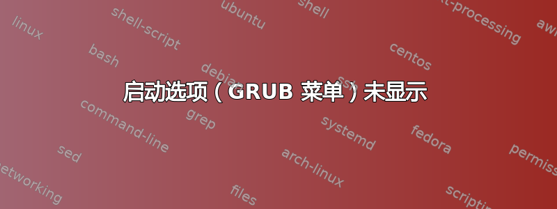 启动选项（GRUB 菜单）未显示