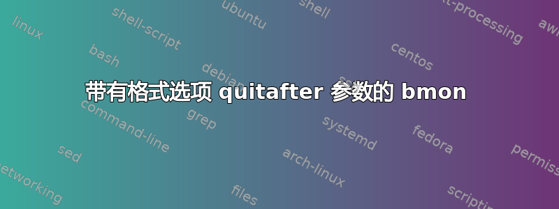 带有格式选项 quitafter 参数的 bmon