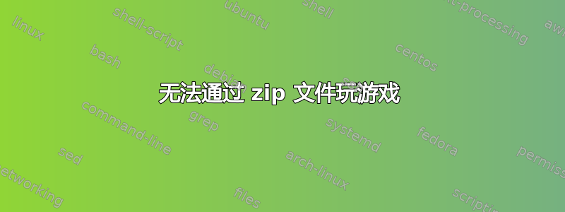 无法通过 zip 文件玩游戏