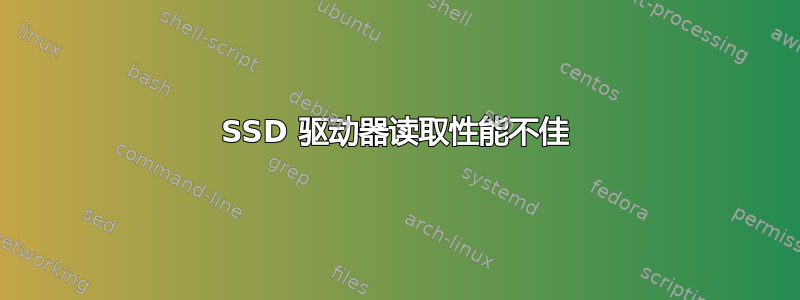 SSD 驱动器读取性能不佳