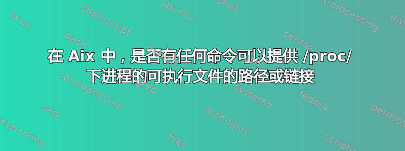 在 Aix 中，是否有任何命令可以提供 /proc/ 下进程的可执行文件的路径或链接