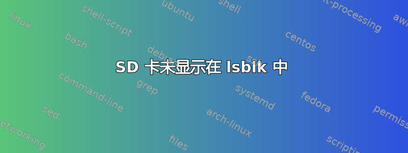 SD 卡未显示在 lsblk 中