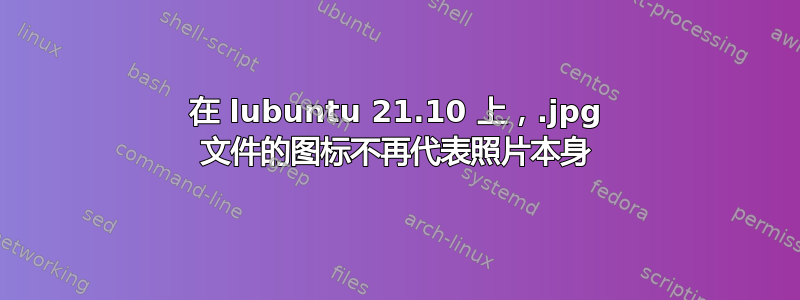 在 lubuntu 21.10 上，.jpg 文件的图标不再代表照片本身