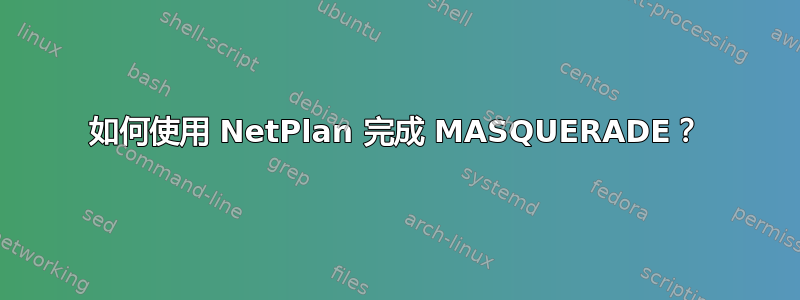 如何使用 NetPlan 完成 MASQUERADE？