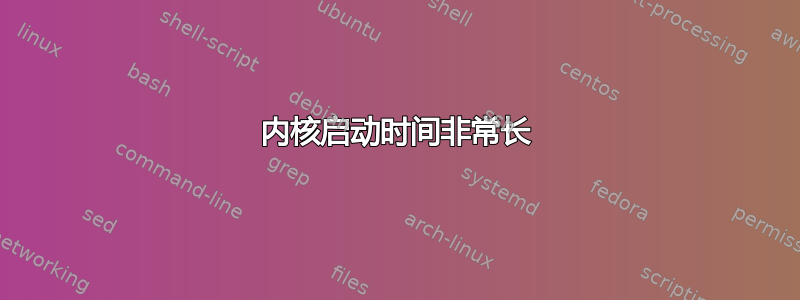 内核启动时间非常长