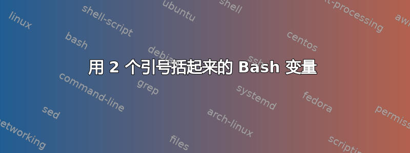 用 2 个引号括起来的 Bash 变量