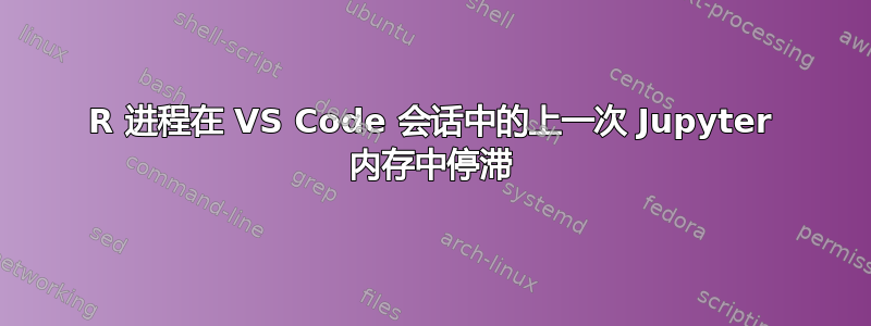 R 进程在 VS Code 会话中的上一次 Jupyter 内存中停滞