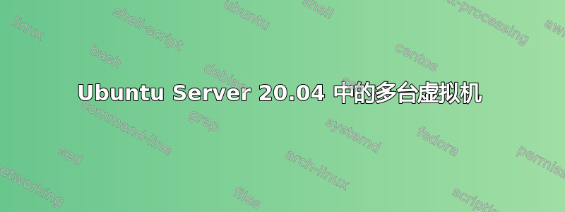 Ubuntu Server 20.04 中的多台虚拟机