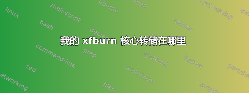 我的 xfburn 核心转储在哪里