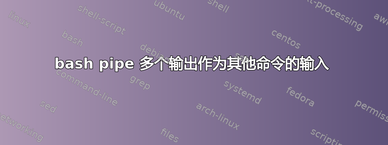 bash pipe 多个输出作为其他命令的输入