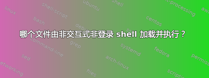 哪个文件由非交互式非登录 shell 加载并执行？