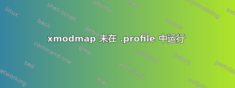 xmodmap 未在 .profile 中运行