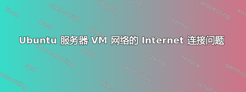 Ubuntu 服务器 VM 网络的 Internet 连接问题