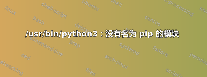 /usr/bin/python3：没有名为 pip 的模块