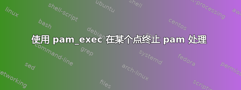 使用 pam_exec 在某个点终止 pam 处理