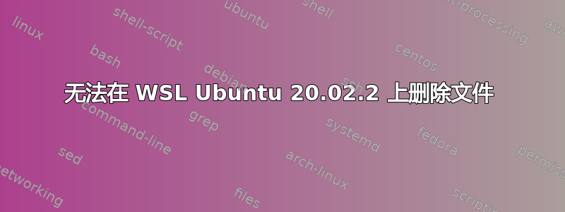 无法在 WSL Ubuntu 20.02.2 上删除文件