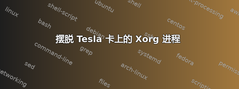 摆脱 Tesla 卡上的 Xorg 进程