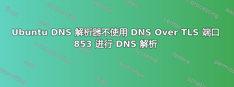 Ubuntu DNS 解析器不使用 DNS Over TLS 端口 853 进行 DNS 解析