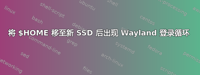 将 $HOME 移至新 SSD 后出现 Wayland 登录循环