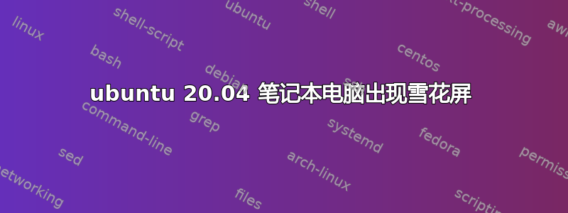 ubuntu 20.04 笔记本电脑出现雪花屏