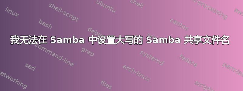 我无法在 Samba 中设置大写的 Samba 共享文件名