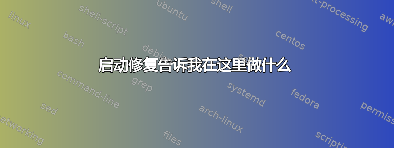 启动修复告诉我在这里做什么