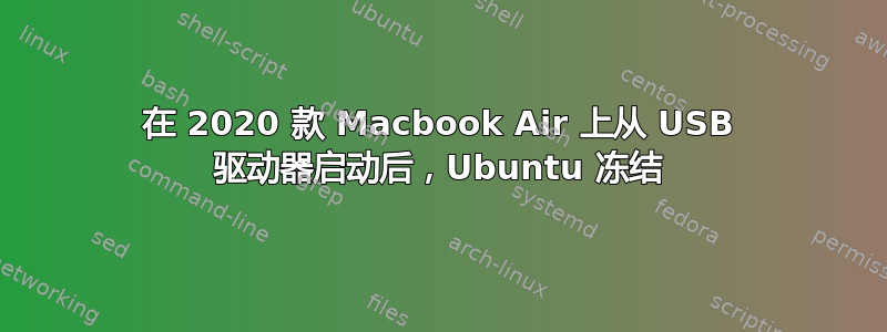 在 2020 款 Macbook Air 上从 USB 驱动器启动后，Ubuntu 冻结