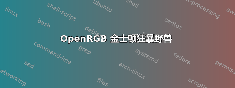 OpenRGB 金士顿狂暴野兽