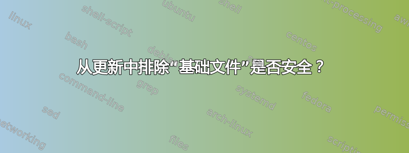 从更新中排除“基础文件”是否安全？