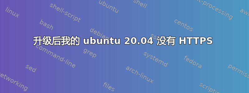 升级后我的 ubuntu 20.04 没有 HTTPS