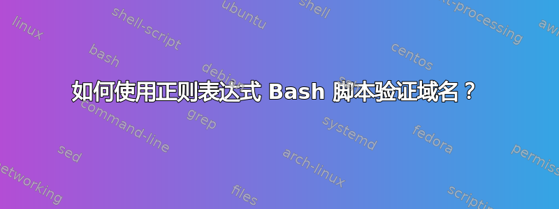 如何使用正则表达式 Bash 脚本验证域名？