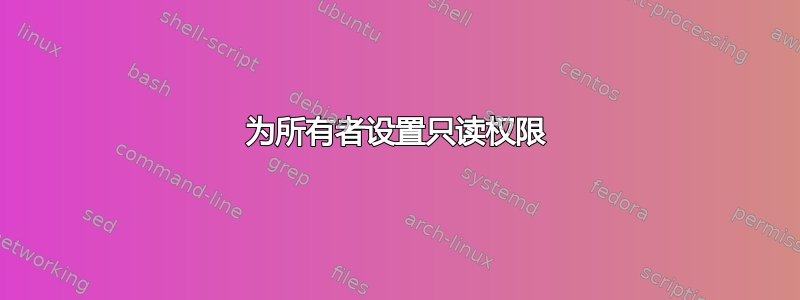 为所有者设置只读权限