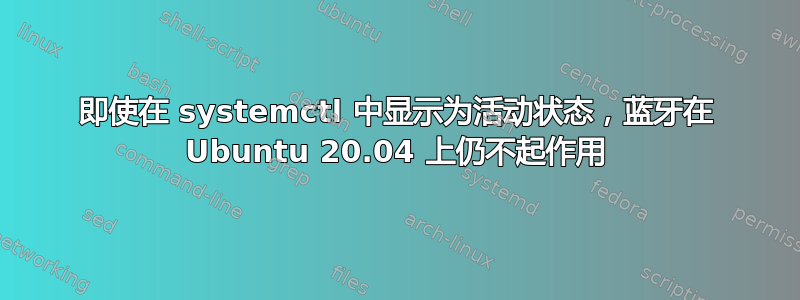 即使在 systemctl 中显示为活动状态，蓝牙在 Ubuntu 20.04 上仍不起作用