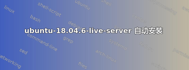 ubuntu-18.04.6-live-server 自动安装