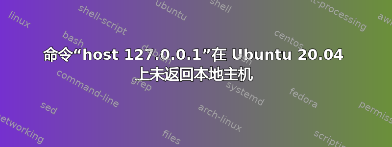 命令“host 127.0.0.1”在 Ubuntu 20.04 上未返回本地主机