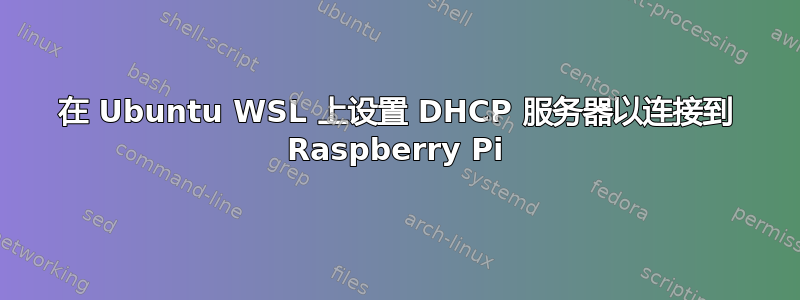 在 Ubuntu WSL 上设置 DHCP 服务器以连接到 Raspberry Pi