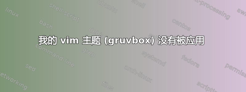 我的 vim 主题 (gruvbox) 没有被应用