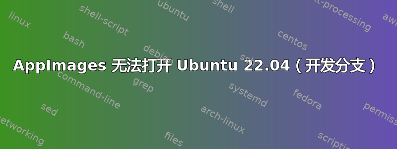 AppImages 无法打开 Ubuntu 22.04（开发分支）