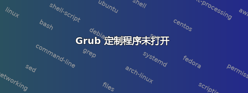 Grub 定制程序未打开