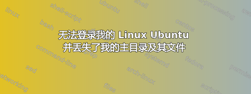 无法登录我的 Linux Ubuntu 并丢失了我的主目录及其文件