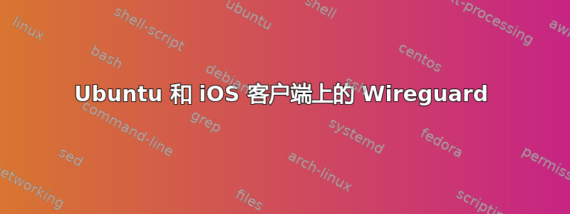 Ubuntu 和 iOS 客户端上的 Wireguard