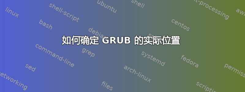 如何确定 GRUB 的实际位置