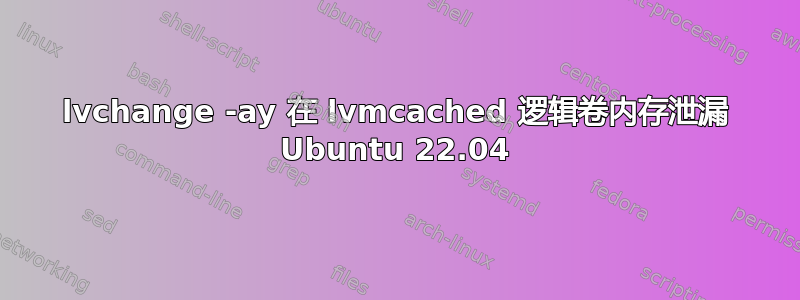 lvchange -ay 在 lvmcached 逻辑卷内存泄漏 Ubuntu 22.04