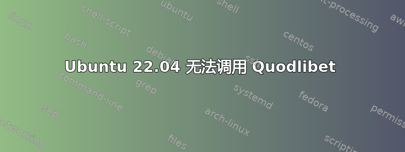 Ubuntu 22.04 无法调用 Quodlibet