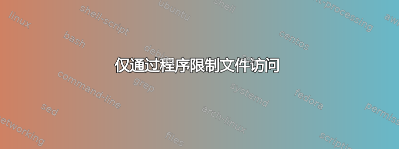 仅通过程序限制文件访问