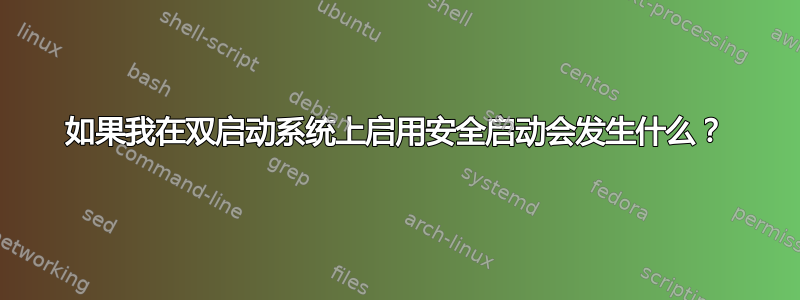 如果我在双启动系统上启用安全启动会发生什么？