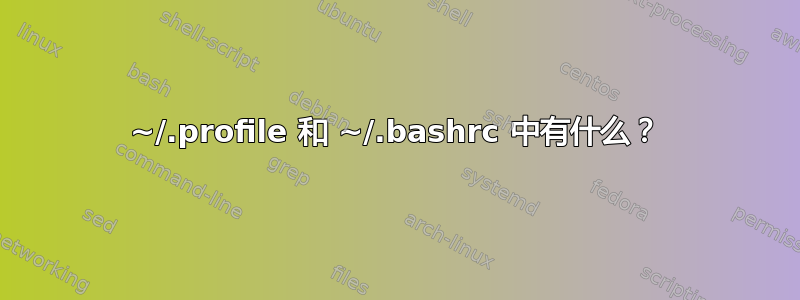 ~/.profile 和 ~/.bashrc 中有什么？