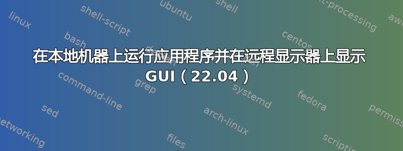 在本地机器上运行应用程序并在远程显示器上显示 GUI（22.04）